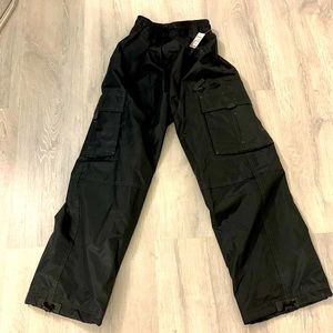 🆕 Boardsports USA Youth Fleece Lined Black Cargo Pants Size Medium 10/12